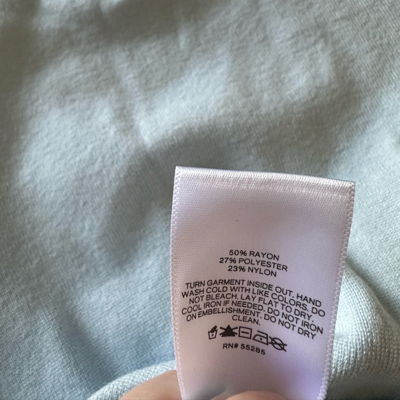 Light Blue V-Neck Cardigan with Crystal Bows - Picture 6 of 6